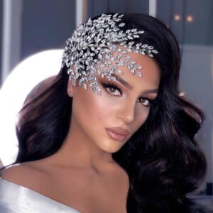 trixy wedding headband bridal hair pieces rhinestone hair accessories for brides and bridesmaids,party hair accessories headpieces for women silver hp438