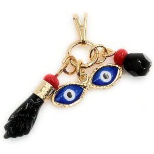 Gold Filled Azabache Pendant Prosperity & Good Fortune Evil Eye Protection Jewelry