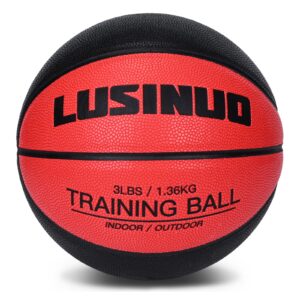 mkobat 29.5" weighted training basketball indoor outdoor heavy weight training basketball for improving ball handling shooting passing and dribbling drills |3lbs, size 7 heavy basketball