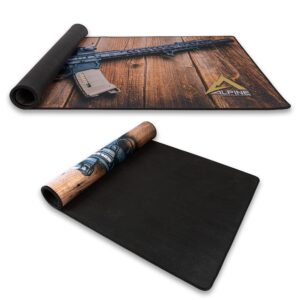 Alpine Innovations Surface Mat with Stitched Edges | Giant Mouse Pad 16” x 33” | Durable Non-Slip Rubber Base | Computer Keyboard Pad for Desktops | Tactical