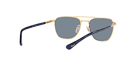 Persol PO2494S Square Sunglasses, Gold/Light Blue, 55 mm