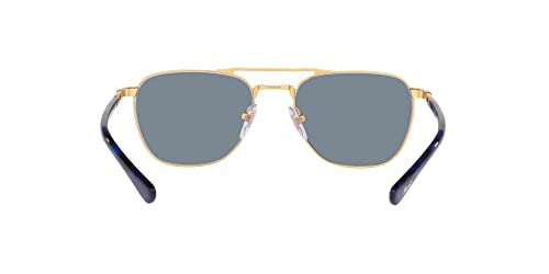 Persol PO2494S Square Sunglasses, Gold/Light Blue, 55 mm