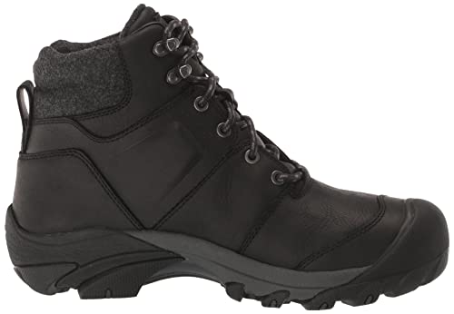 KEEN Men's Targhee 2 Waterproof Insulated Hiking Boot, Black/Black, 12