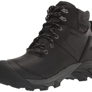 KEEN Men's Targhee 2 Waterproof Insulated Hiking Boot, Black/Black, 12