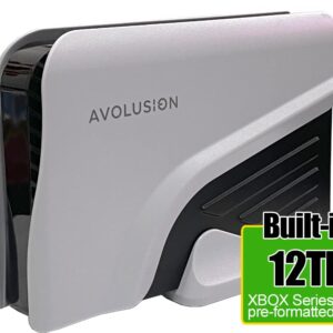 Avolusion PRO-Z Series 12TB USB 3.0 External Gaming Hard Drive for Xbox Series X | S (White)