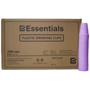 Essentials Healthcare Products Essentials Plastic Drinking Cups; Lavender 5 ounce drinking cups; One case of 1000 cups