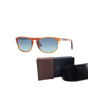 Persol PO3059S 96/S3 54MM Terra Di Siena/Polarized Gradient Blue Square Sunglasses for Men + BUNDLE With Designer iWear Eyewear Kit