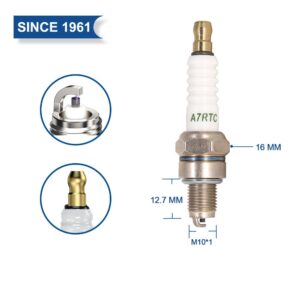 TORCH A7RTC Screw Terminal Spark Plug Replace for NGK 4549 CR7HSA Spark Plug, for Denso 4008/U22FSR-U 5383/IUF22, for Bosch UR3AS Spark Plug, for Champion Z9Y Copper Plus Spark Plug 808, OEM, ea