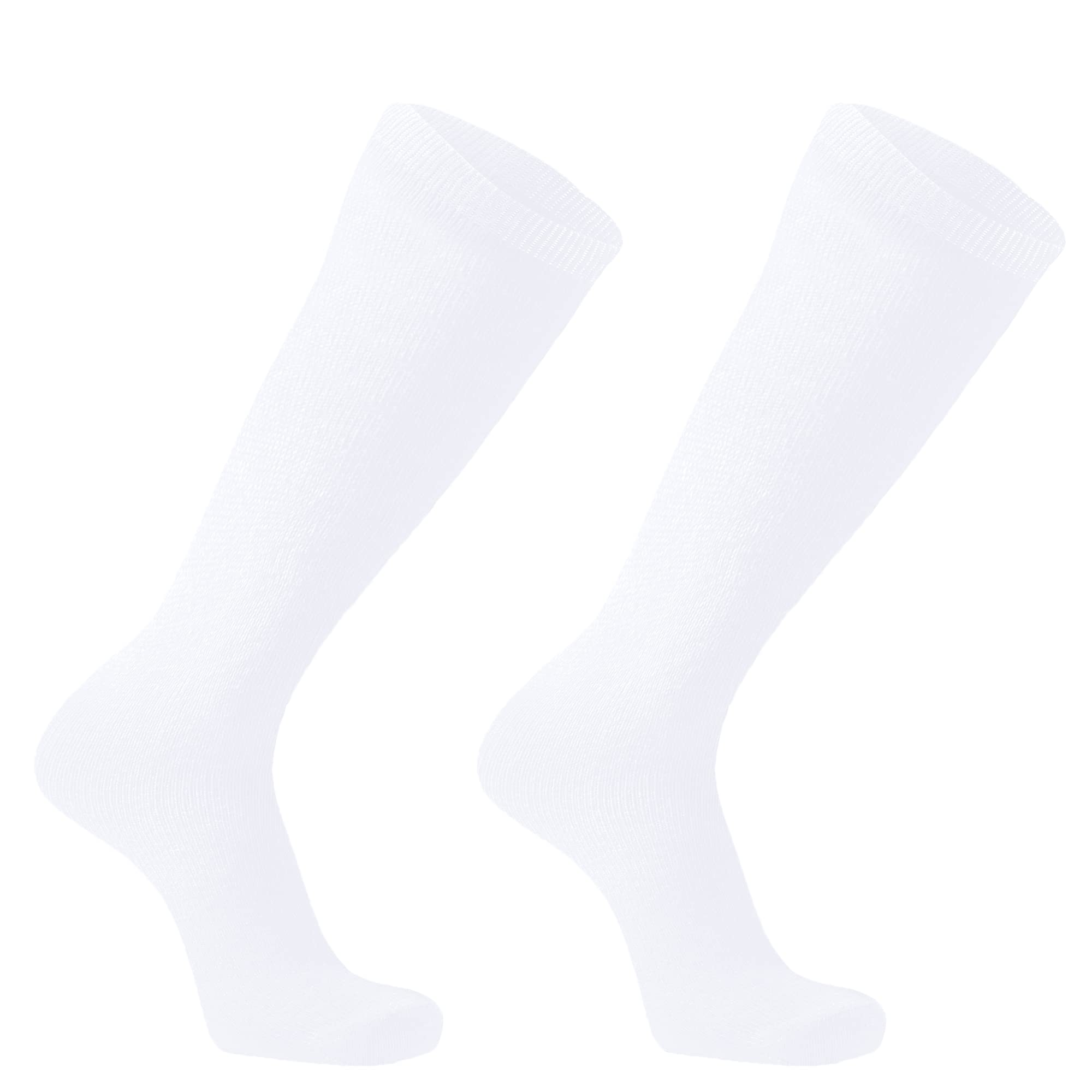 DOOVID Casual Knee High Socks for Women Tube Socks Elasticity Athletic Socks Thin Stripe Knee High Stockings White One Size