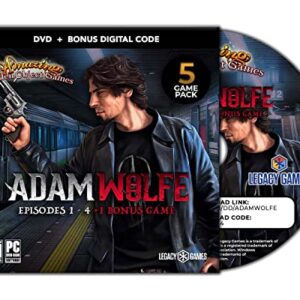 Legacy Games Amazing Hidden Object Games for PC: Adam Wolfe (5 Game Pack) - PC DVD with Digital Download Codes