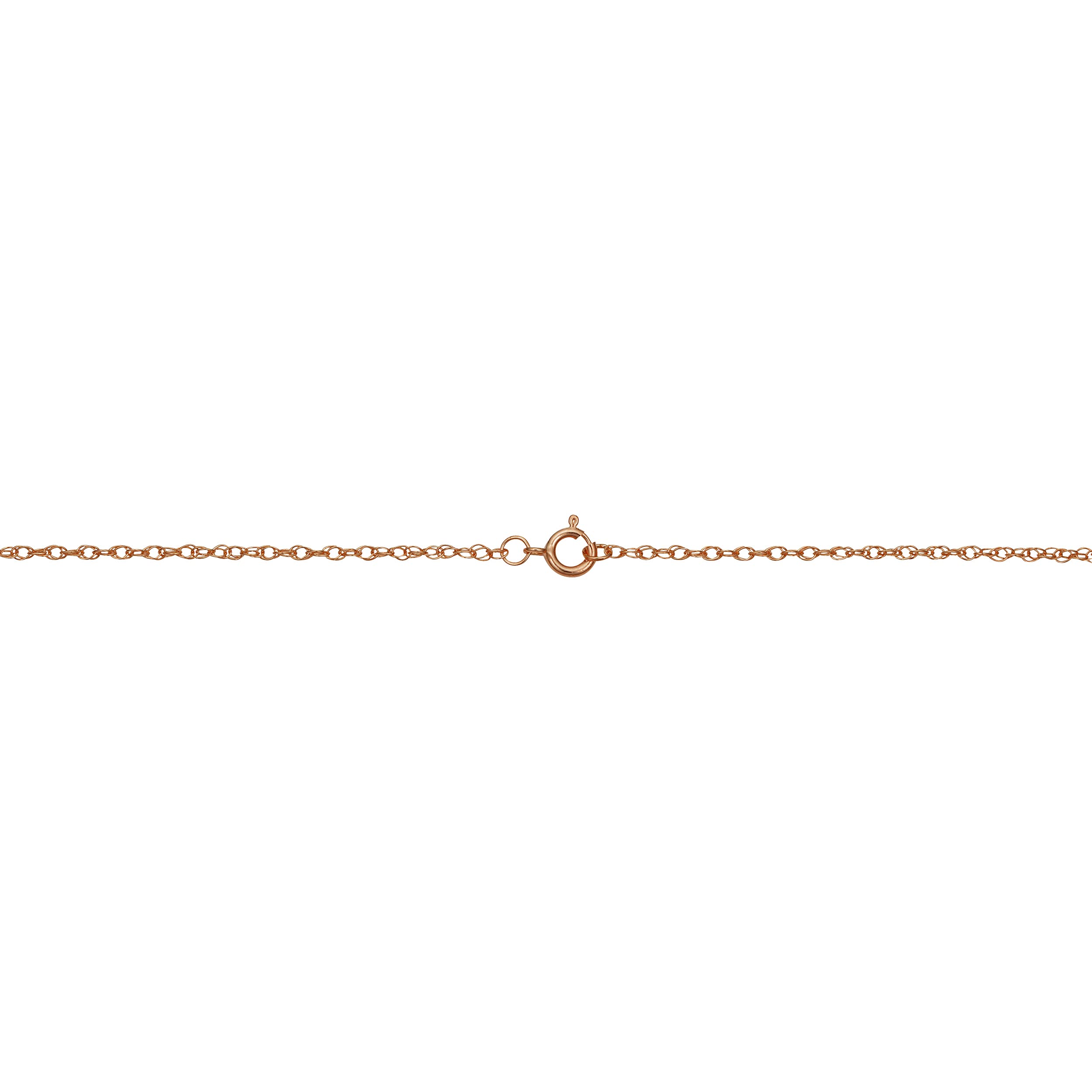 Kooljewelry 14k Rose Gold Rope Chain Pendant Necklace (1 mm, 24 inch)