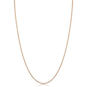 kooljewelry 14k rose gold rope chain pendant necklace (1 mm, 24 inch)