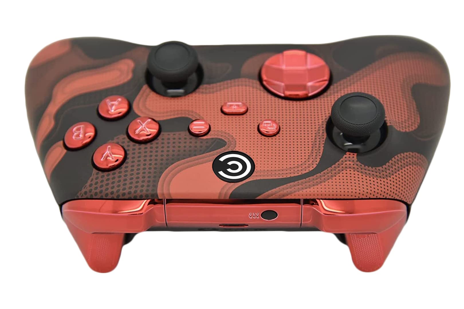 Designer Series Custom Wireless Controller for PC, Windows, Series X/S & One - Multiple Designs Available (Red Camo W/Red Chrome Inserts)