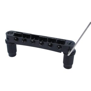 Guyker Guitar Saddle Bridge - Tune-O-Matic Bridges with Studs Replacement for LP EPI 6 String Electric Guitar (GM003, Black)