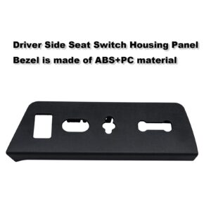 Driver Side Seat Switch Housing Panel Bezel Compatible with 2009-2014 Ford F-150#9L3Z-14A706-NA Black