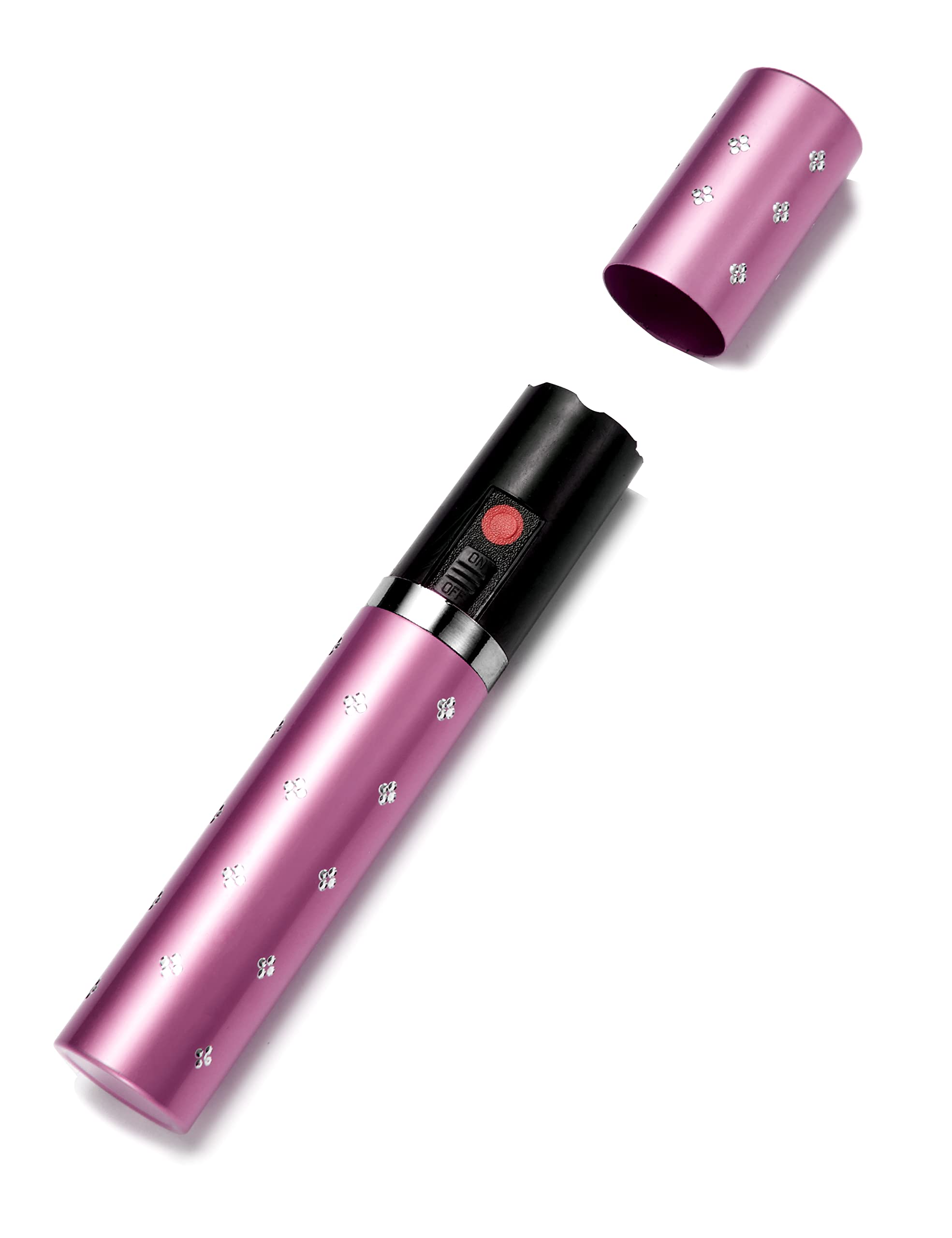 Lipstick Stun Gun for Women, self defense flashlight Stun guns with Safety Disable Pin.Wall Charger Included (Pink)