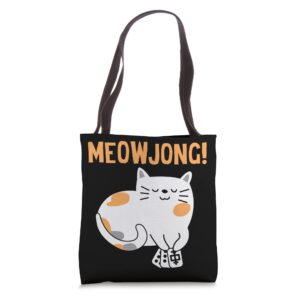 Mahjong Cat Player Board Game Mah-Jongg China Solitaire Tote Bag