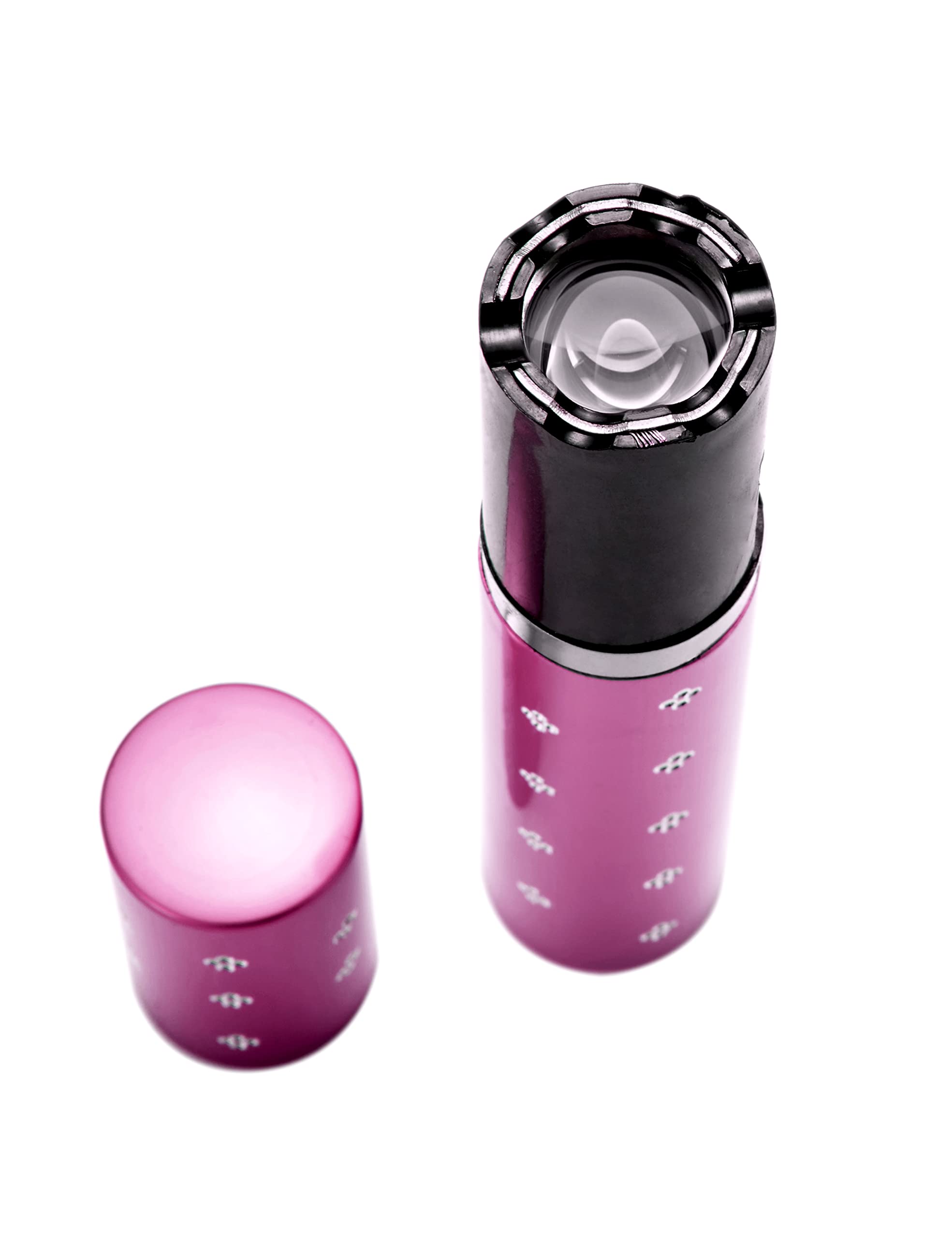 Lipstick Stun Gun for Women, self defense flashlight Stun guns with Safety Disable Pin.Wall Charger Included (Pink)