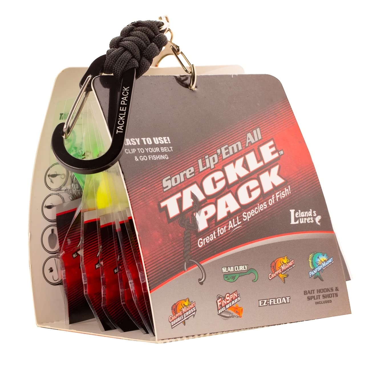 Crappie Magnet Tackle Pack Kit - Fishing Lures, Jig Hooks, Split Shots - Designed to Catch Any Fish Including Bass, Crappie, Trout and More - Portable All Species Fishing Tackle Box