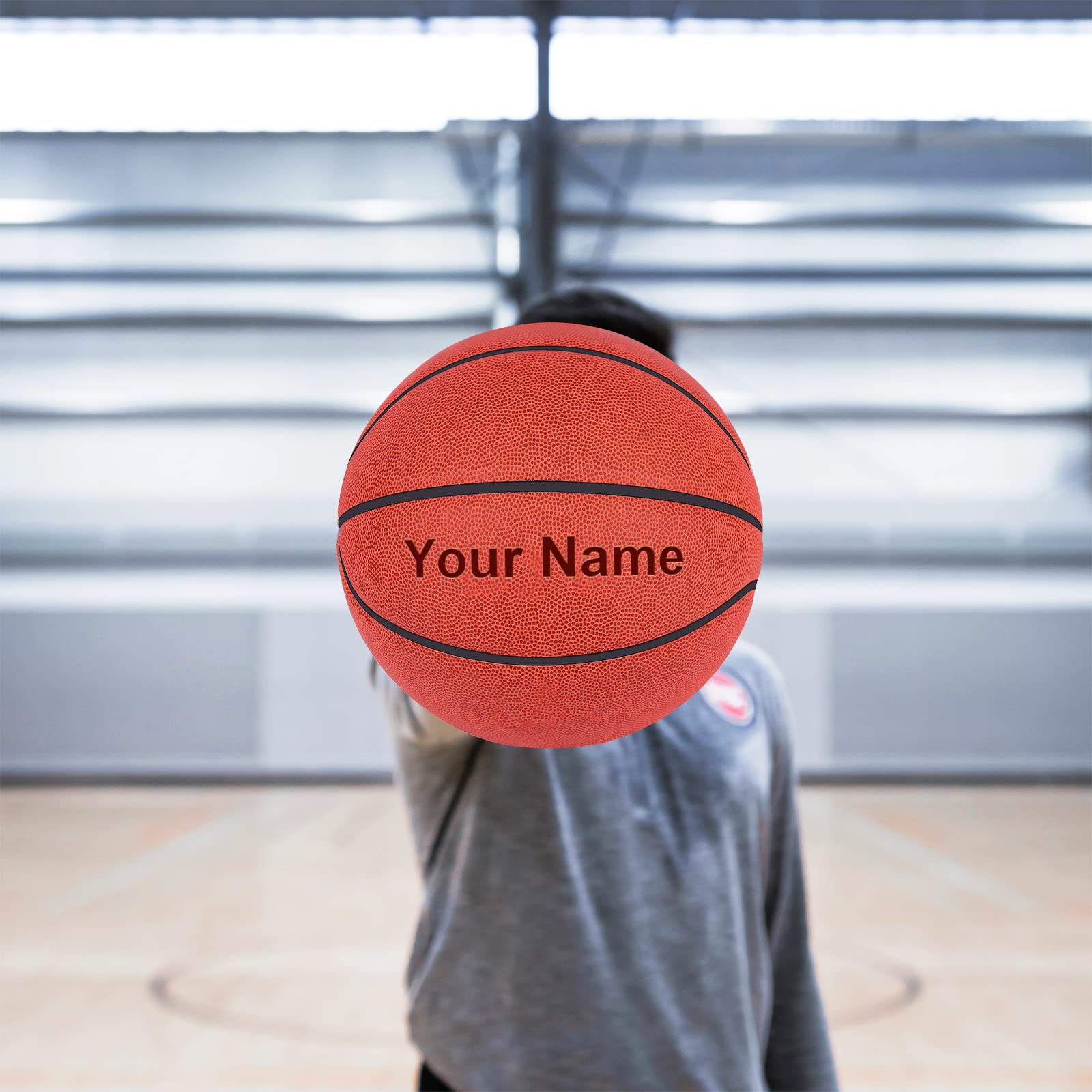 OXYEFEI Custom Personalized Basketball，Engraving Name Custom Outdoor Indoor Basketball Gift - Official Size 29.5" (Basketball)