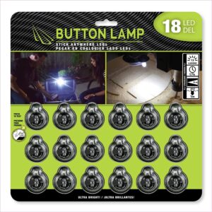 Panther Vision Button LAMP Adhesive LEDs Light Package - Lightweight, Ultra Small, Ultra Bright LED Utility Lights (18)