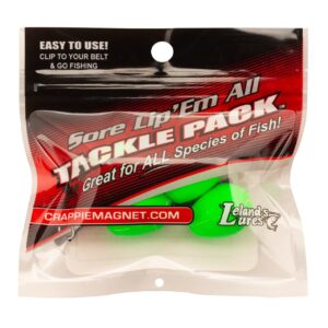 Crappie Magnet Tackle Pack Kit - Fishing Lures, Jig Hooks, Split Shots - Designed to Catch Any Fish Including Bass, Crappie, Trout and More - Portable All Species Fishing Tackle Box