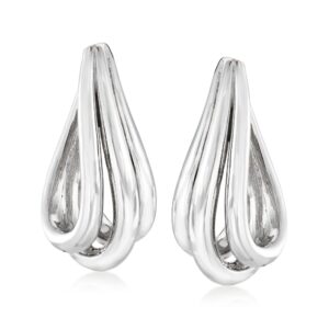 ross-simons italian sterling silver twisted hoop earrings