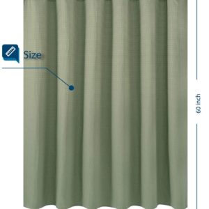 Threshold Waffle Weave Fabric Shower Curtain 72" x 72"- Green