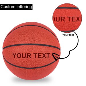 OXYEFEI Custom Personalized Basketball，Engraving Name Custom Outdoor Indoor Basketball Gift - Official Size 29.5" (Basketball)