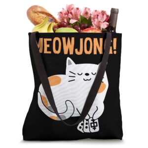 Mahjong Cat Player Board Game Mah-Jongg China Solitaire Tote Bag