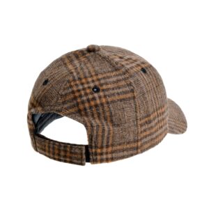 WITHMOONS Plaid Checked Baseball Cap Winter Soft Outdoor Dad Hat YZ10098 (Brown)