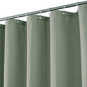 Threshold Waffle Weave Fabric Shower Curtain 72" x 72"- Green