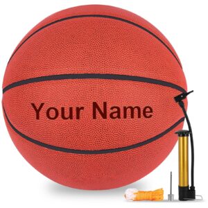 OXYEFEI Custom Personalized Basketball，Engraving Name Custom Outdoor Indoor Basketball Gift - Official Size 29.5" (Basketball)