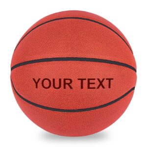 OXYEFEI Custom Personalized Basketball，Engraving Name Custom Outdoor Indoor Basketball Gift - Official Size 29.5" (Basketball)