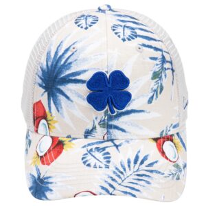 Black Clover Island Luck Hat - Tropical A 11 - Royal/Stone Mesh - Adjustable