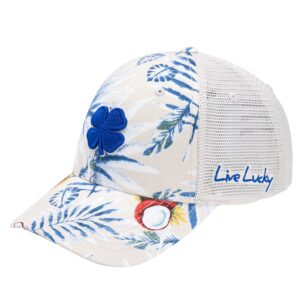 Black Clover Island Luck Hat - Tropical A 11 - Royal/Stone Mesh - Adjustable