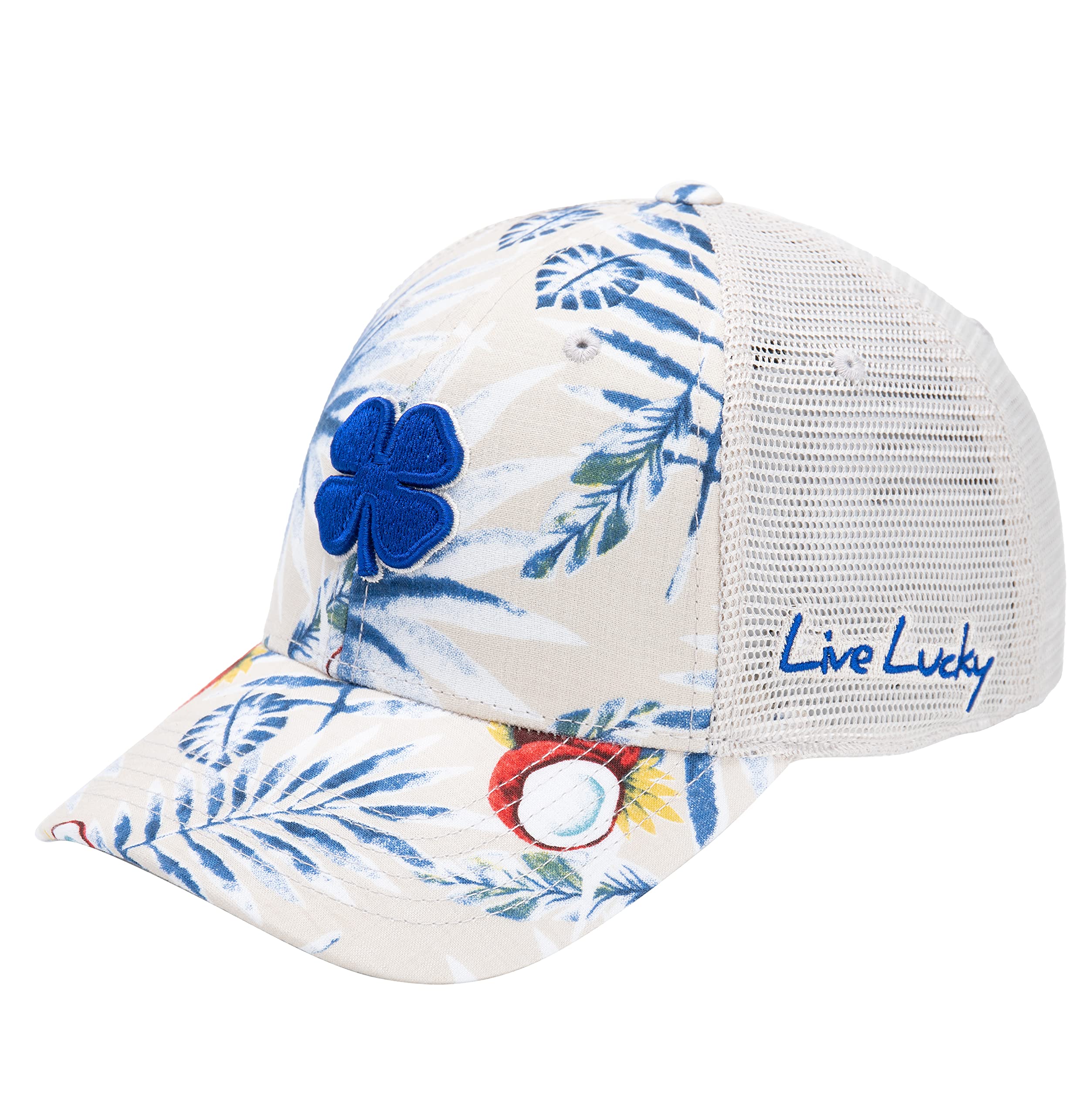 Black Clover Island Luck Hat - Tropical A 11 - Royal/Stone Mesh - Adjustable