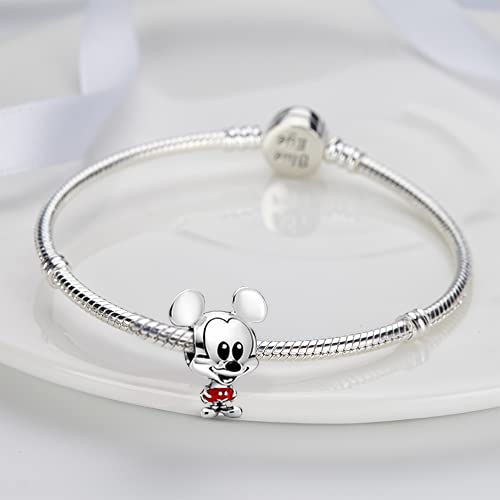 MICOO 925 Sterling Silver Clip Cubic Zirconias Beads Charms for Bracelets and Necklace,2pc Double Gifts for Mums, Couples and Sisters