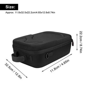 Omabeta Carrying Case, VR Storage Bag Hard Shell, Fine Internal Structure with Shoulder Strap for Small Component for Game Console for Game Host(Black)