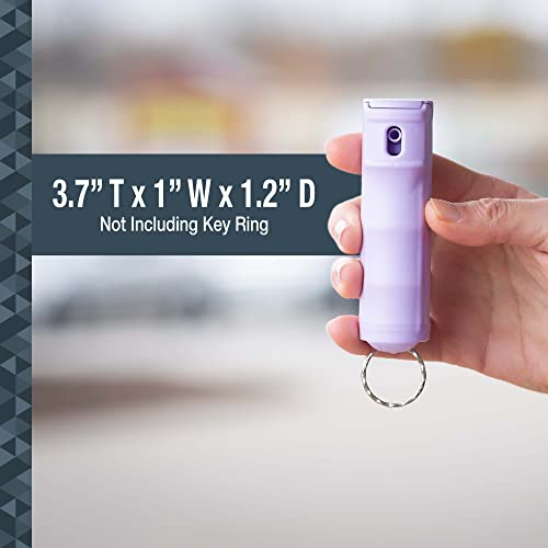 SABRE Pepper Spray with Fast Flip Top, Maximum Police Strength OC Spray, Key Ring for Easy Carry and Fast Access, Finger Grip for More Accurate and Faster Aim, 0.54 fl oz, Secure and Easy to Use