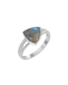 yotreasure natural trillion shape labradorite ring 925 sterling silver jewelry