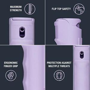 SABRE Pepper Spray with Fast Flip Top, Maximum Police Strength OC Spray, Key Ring for Easy Carry and Fast Access, Finger Grip for More Accurate and Faster Aim, 0.54 fl oz, Secure and Easy to Use