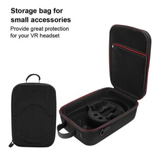 Omabeta Carrying Case, VR Storage Bag Hard Shell, Fine Internal Structure with Shoulder Strap for Small Component for Game Console for Game Host(Black)