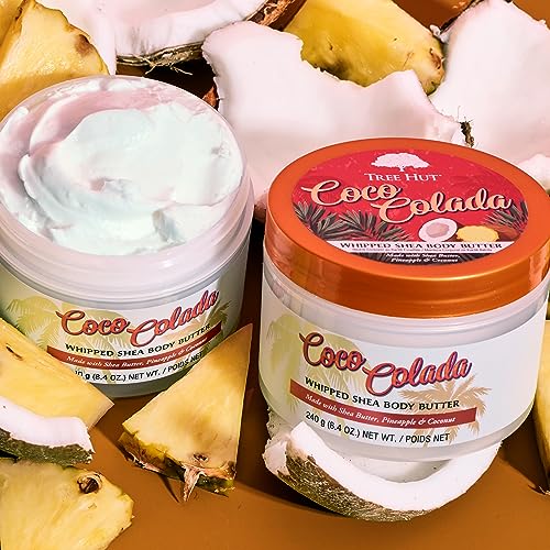 Tree Hut Coco Colada Whipped Shea Body Butter, 8.4oz, with Natural Shea Butter for Nourishing Essential Body Care