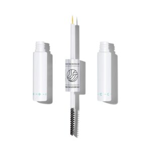 lash24 by hair la vie - eyelash serum & eyebrow serum - lash enhancer and primer - dual formula with am lash primer & pm lash boost - long lash serum to lengthen lashes all day - 2-month supply