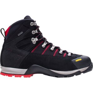 asolo men's fugitive gtx light hiking and trekking boots (black/red, 9 wide)