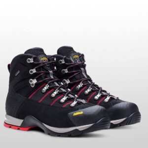 ASOLO Men's Fugitive GTX Light Hiking and Trekking Boots (Black/Red, 9 Wide)