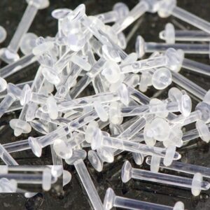 30 Pc 14G 5/16" Clear Acrylic Shaft Tragus Lip Monroe Labret Piercings Retainers