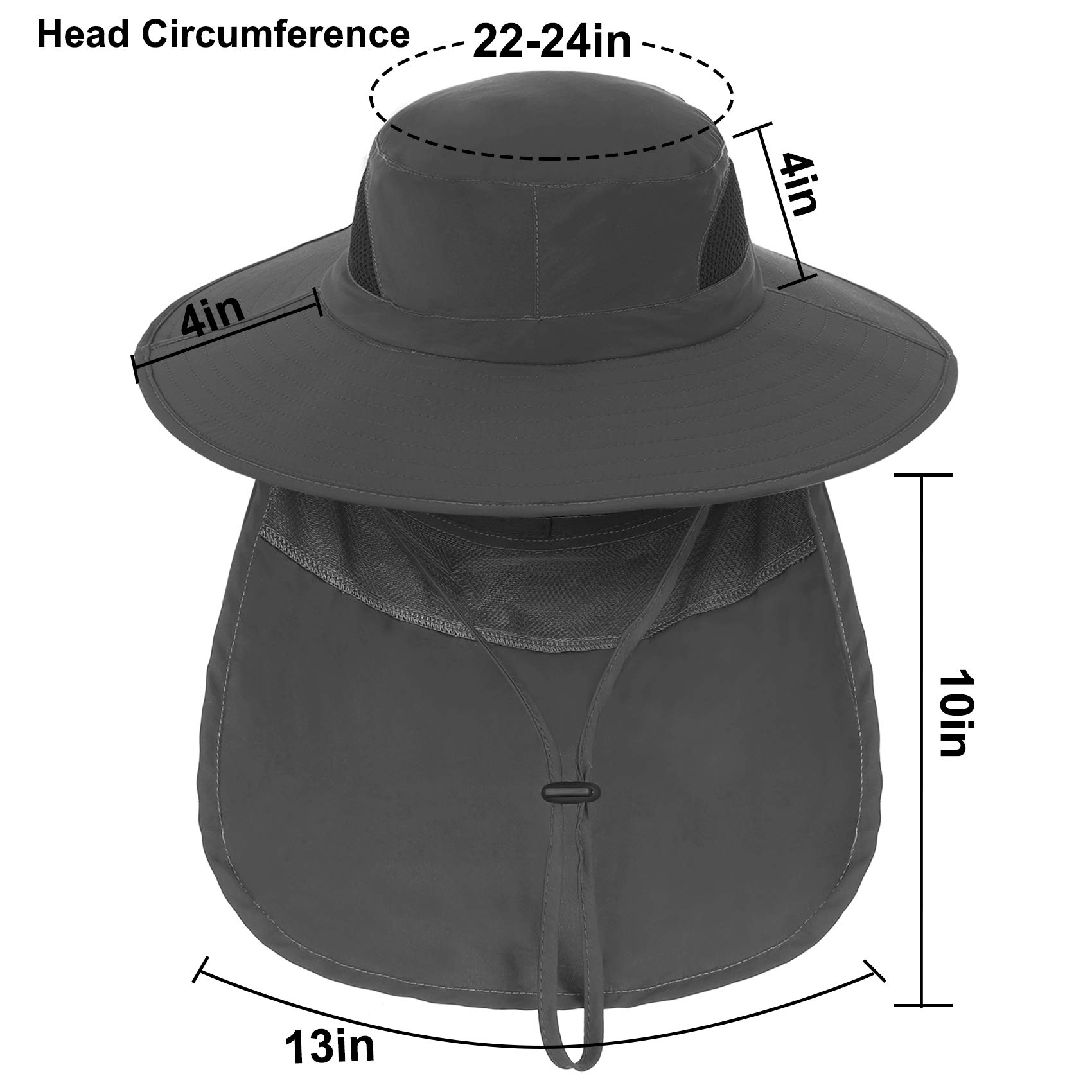 Double Couple Sun Hats for Men Women Fishing Hat UPF 50+ Breathable Waterproof Wide Brim Hat