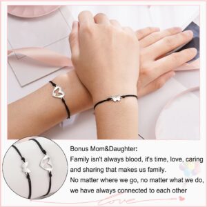 Tarsus Bonus Daughter Gifts, Bonus Mom Daughter Bracelets Stepdaughter Step Daughter Gifts from Stepmom Step Mom